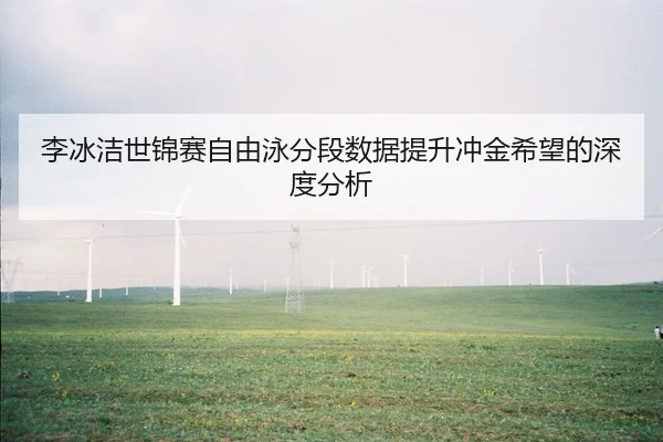 李冰洁世锦赛自由泳分段数据提升冲金希望的深度分析（yaxin）